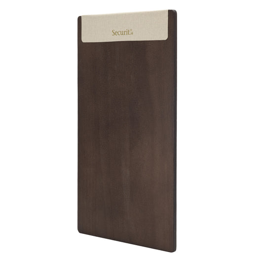 Securit Menu Holders - Signature Clipboard A45 in Walnut 18,5x32x1,5cm - Pack of 10