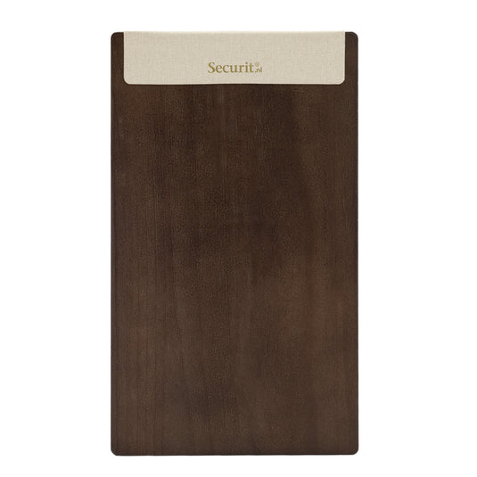 Securit Menu Holders - Signature Clipboard A45 in Walnut 18,5x32x1,5cm - Pack of 10