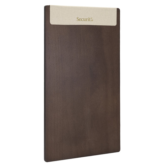 Securit Menu Holders - Signature Clipboard A45 in Walnut 18,5x32x1,5cm - Pack of 10