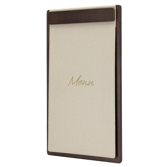 Securit Menu Holders - Signature Clipboard A45 in Walnut 18,5x32x1,5cm - Pack of 10