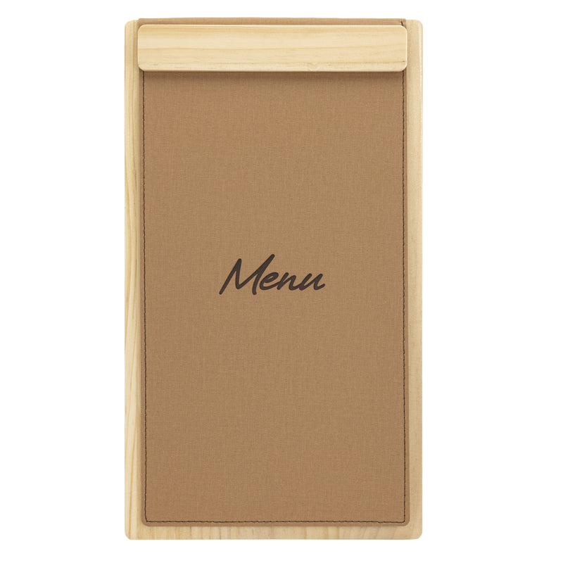 Load image into Gallery viewer, Securit Menu Holders - Signature Clipboard A45 in Beech 18,5x32x1,5cm - Pack of 10
