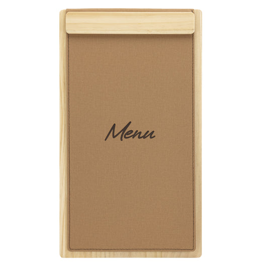 Securit Menu Holders - Signature Clipboard A45 in Beech 18,5x32x1,5cm - Pack of 10