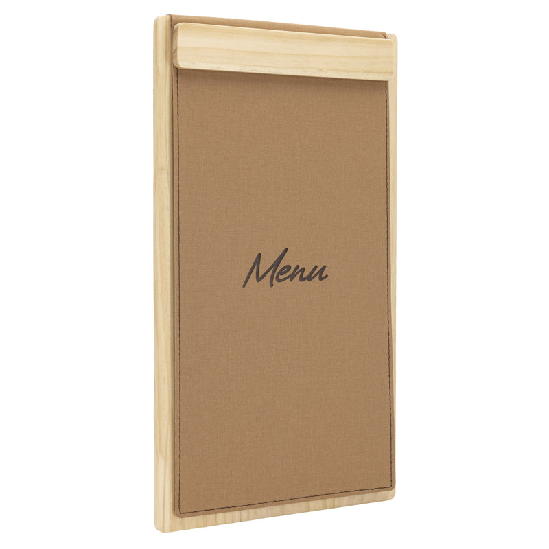 Load image into Gallery viewer, Securit Menu Holders - Signature Clipboard A45 in Beech 18,5x32x1,5cm - Pack of 10
