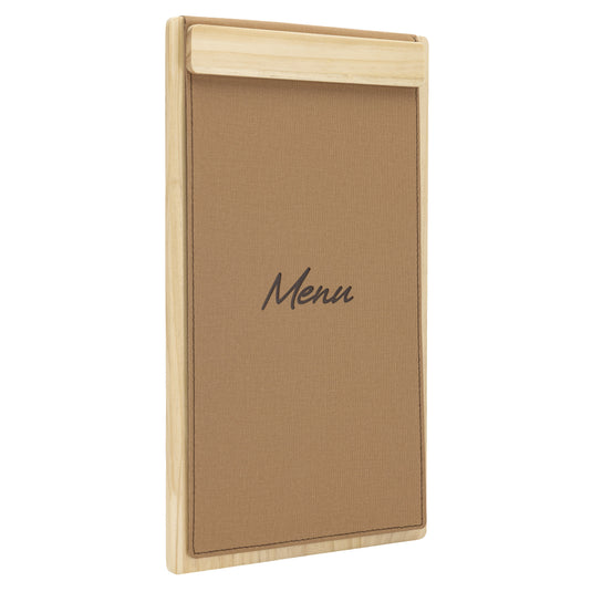 Securit Menu Holders - Signature Clipboard A45 in Beech 18,5x32x1,5cm - Pack of 10