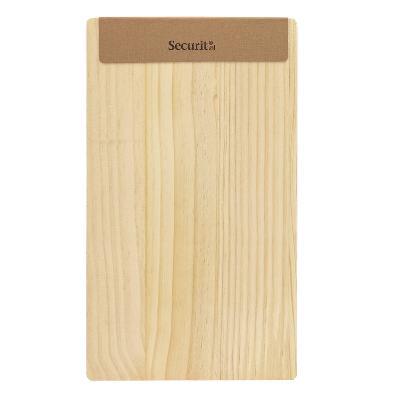 Load image into Gallery viewer, Securit Menu Holders - Signature Clipboard A45 in Beech 18,5x32x1,5cm - Pack of 10
