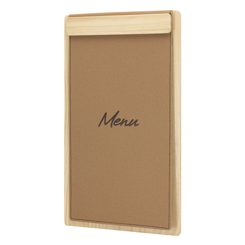 Load image into Gallery viewer, Securit Menu Holders - Signature Clipboard A45 in Beech 18,5x32x1,5cm - Pack of 10
