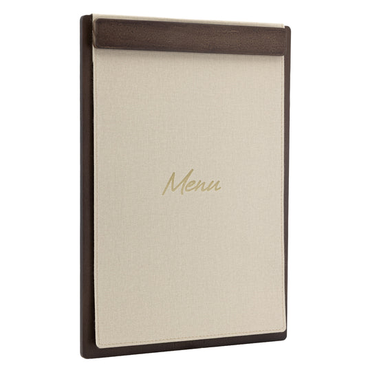 Securit Menu Holders - Signature Clipboard A4 in Walnut 23x32x1,5cm - Pack of 10