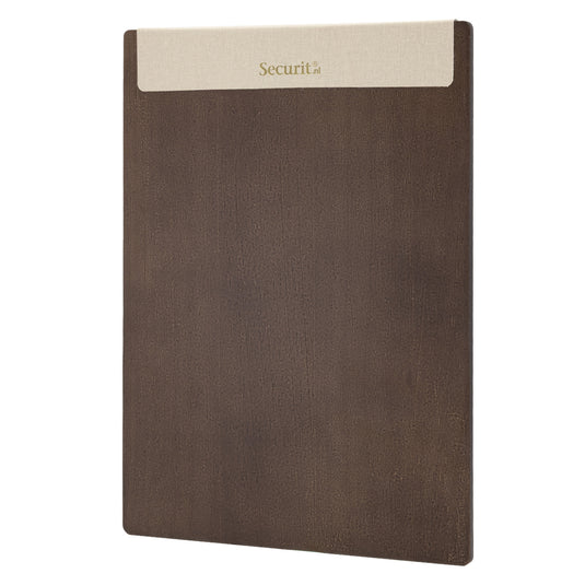 Securit Menu Holders - Signature Clipboard A4 in Walnut 23x32x1,5cm - Pack of 10