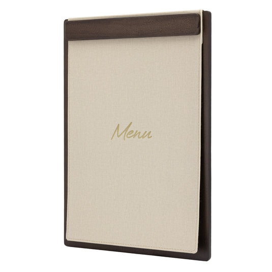 Securit Menu Holders - Signature Clipboard A4 in Walnut 23x32x1,5cm - Pack of 10