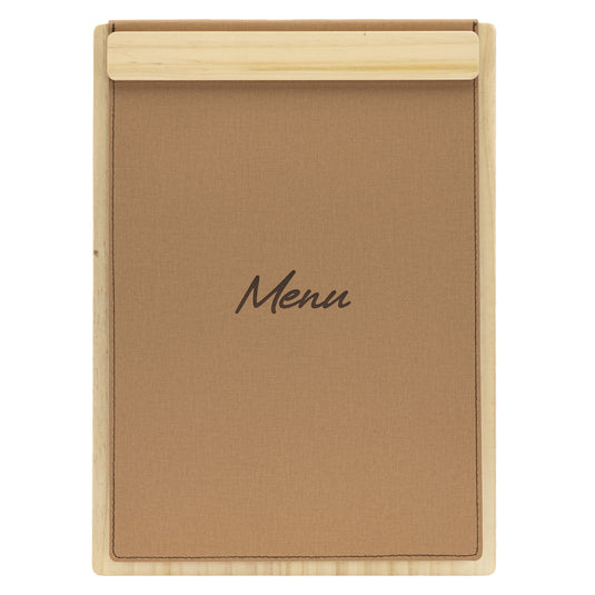 Securit Menu Holders - Signature Clipboard A4 in Beech 23x32x1,5cm - Pack of 10