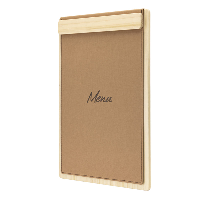 Load image into Gallery viewer, Securit Menu Holders - Signature Clipboard A4 in Beech 23x32x1,5cm - Pack of 10
