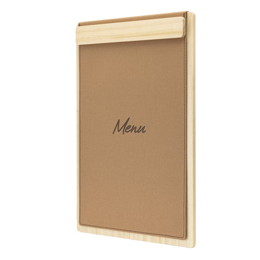 Securit Menu Holders - Signature Clipboard A4 in Beech 23x32x1,5cm - Pack of 10
