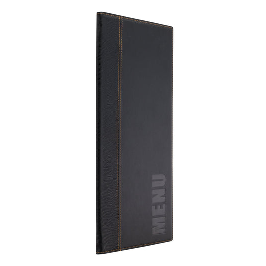 Securit Menu Set - Trendy A45 Black - 10 Menu Holders + 20 Extra Pouches