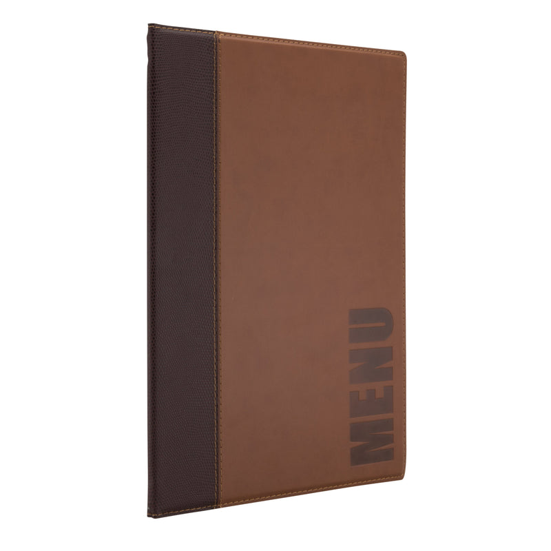 Load image into Gallery viewer, Securit Menu Set - Trendy A4 Light Brown - 10 Menu Holders + 20 Extra Pouches
