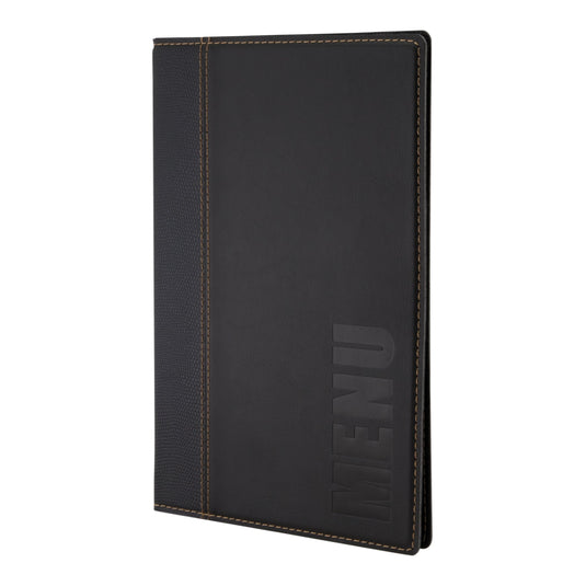 Securit Front-of-House Set - Trendy A5 Black - 10 Menu Holders + 10 Bill Presenters