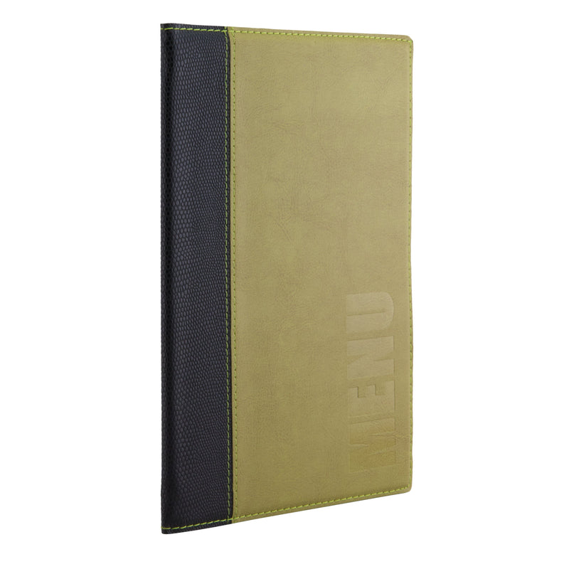 Load image into Gallery viewer, Securit Menu Set - Trendy A5 Green - 10 Menu Holders + 20 Extra Pouches - in use
