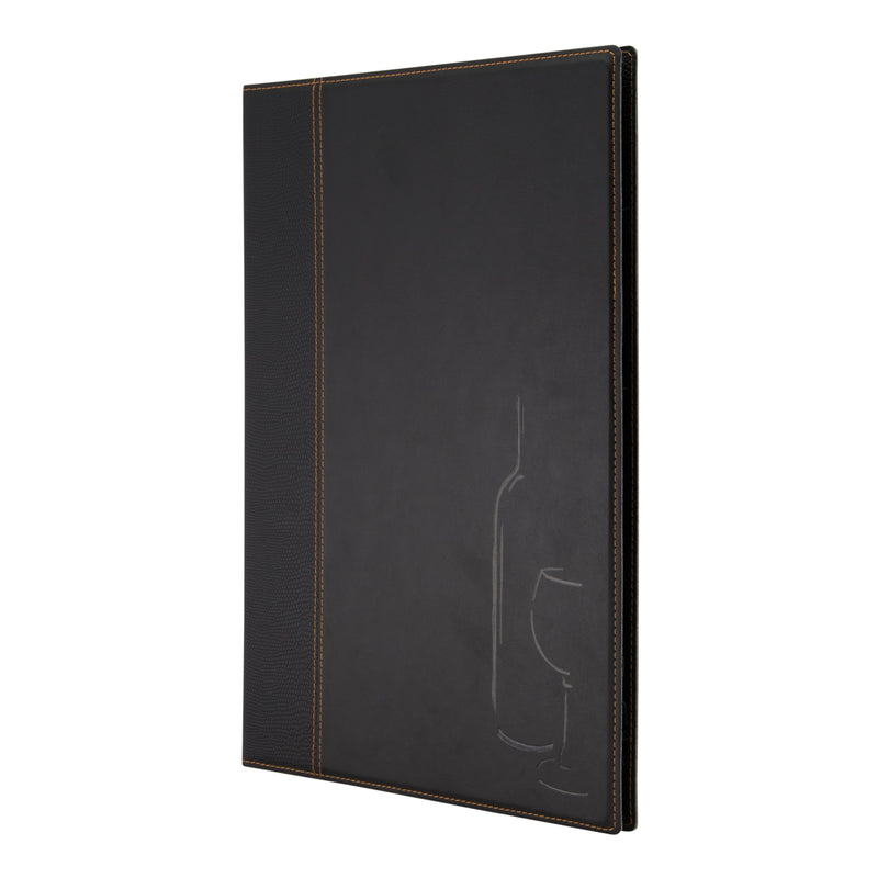 Load image into Gallery viewer, Securit Menu Set - Trendy Wine Card A4 Black - 10 Menu Holders + 20 Extra Pouches
