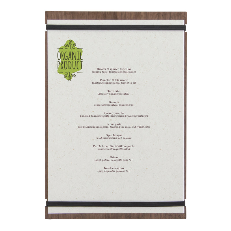 Load image into Gallery viewer, Securit Menu Holders - Walnut - Walnut 32x22x0,7cm - Pack of 10
