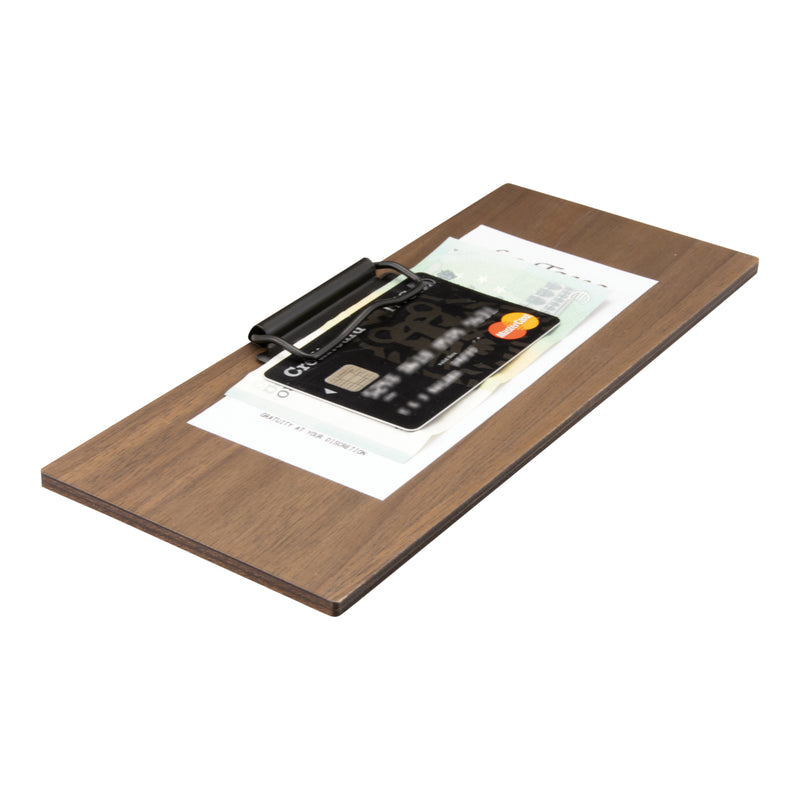 Load image into Gallery viewer, Securit Menu Holders - Walnut - Walnut 24x10x1cm - Pack of 10
