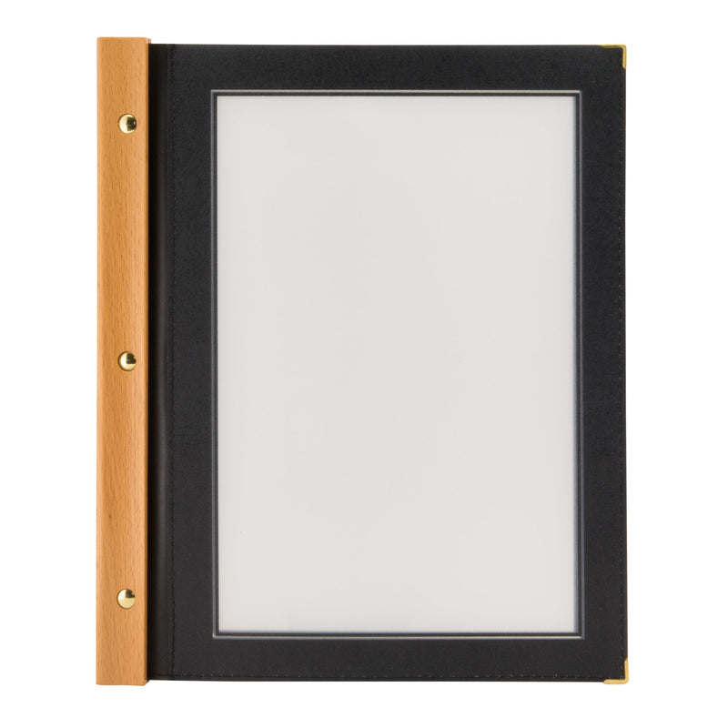 Load image into Gallery viewer, Securit Menu Set - Wood A4 Black - 10 Menu Holders + 20 Extra Pouches

