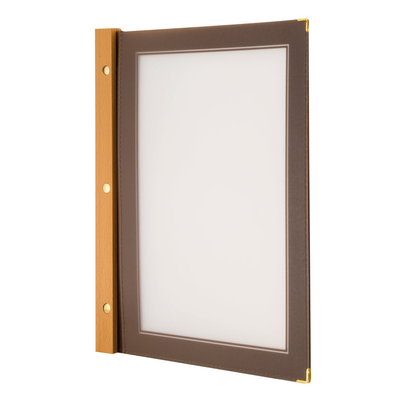 Load image into Gallery viewer, Securit Menu Set - Wood A4 Brown - 10 Menu Holders + 20 Extra Pouches
