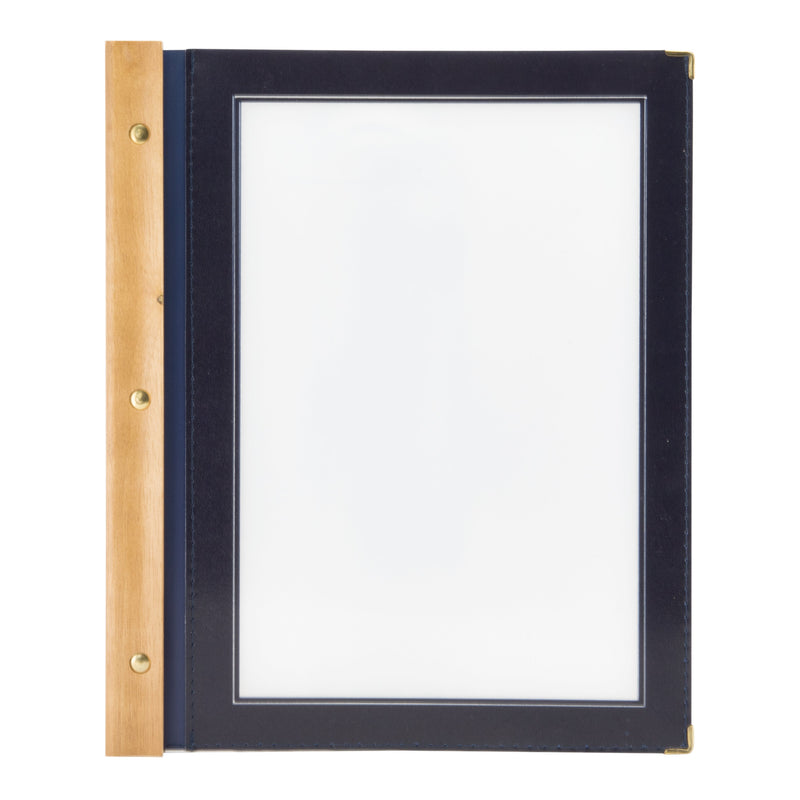 Load image into Gallery viewer, Securit Menu Set - Wood A4 Blue - 10 Menu Holders + 20 Extra Pouches - in use
