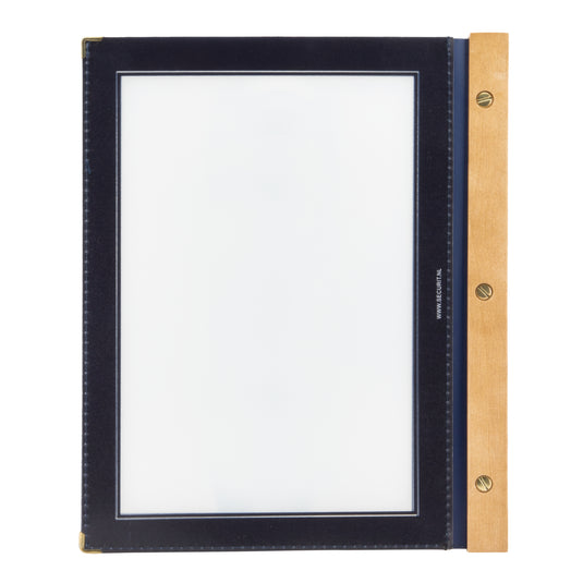 Securit Menu Holders - Wood - Blue 32,2x26,6x2cm - Pack of 10