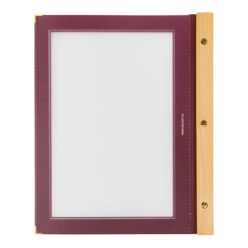 Load image into Gallery viewer, Securit Menu Holders - Wood - Wine Red 32,2x26,6x2cm - Pack of 10
