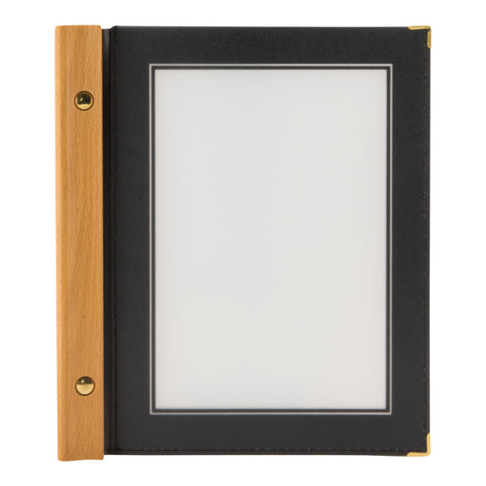Securit Menu Holders - Wood - Black 24x20,5x2cm - Pack of 10