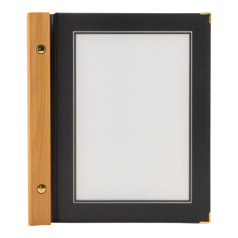 Load image into Gallery viewer, Securit Menu Set - Wood A5 Black - 10 Menu Holders + 20 Extra Pouches - in use
