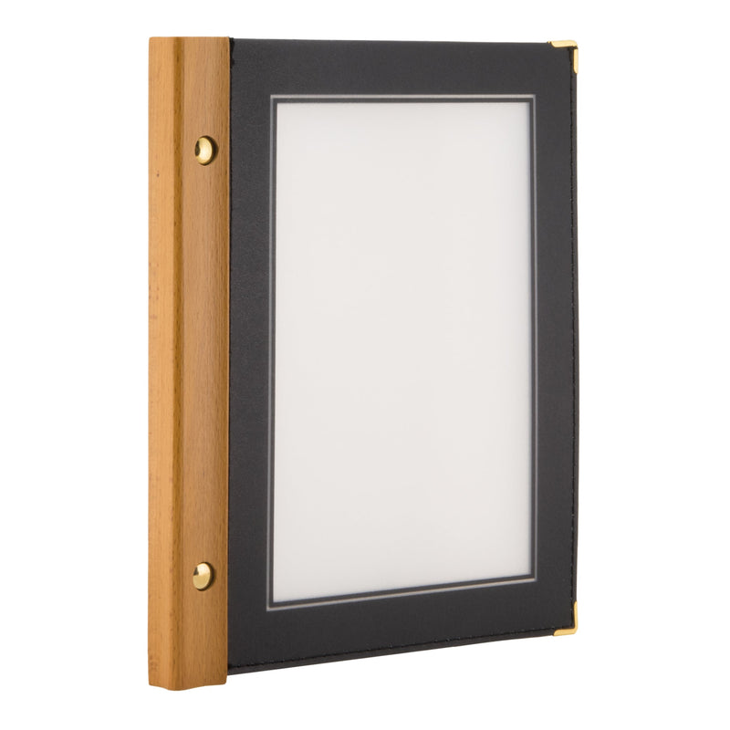 Load image into Gallery viewer, Securit Menu Set - Wood A5 Black - 10 Menu Holders + 20 Extra Pouches
