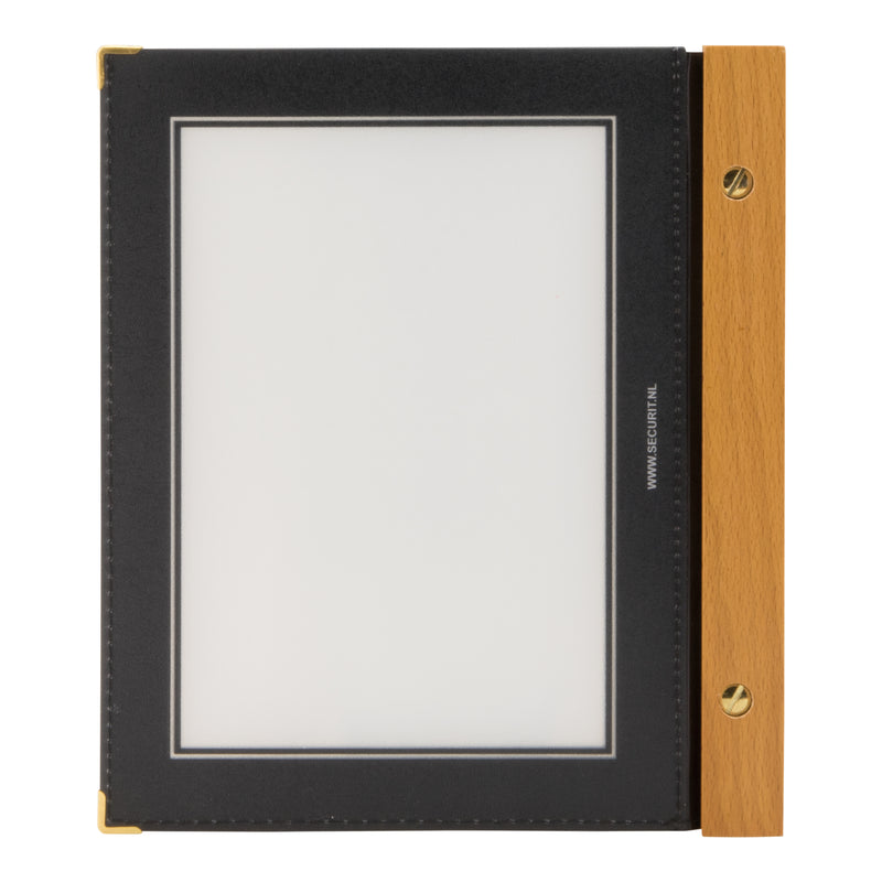 Load image into Gallery viewer, Securit Menu Holders - Wood - Black 24x20,5x2cm - Pack of 10
