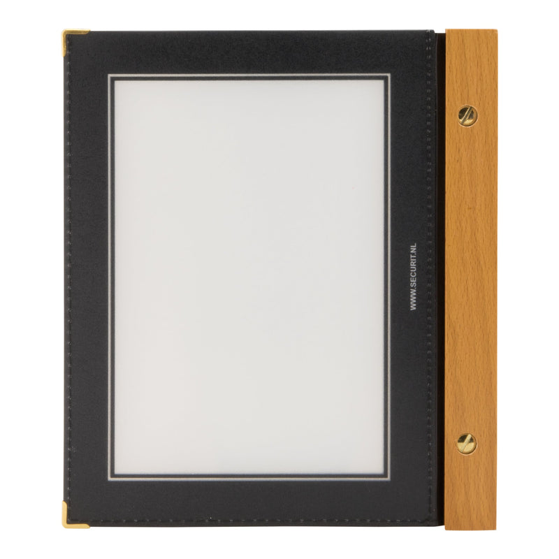Load image into Gallery viewer, Securit Menu Set - Wood A5 Black - 10 Menu Holders + 20 Extra Pouches
