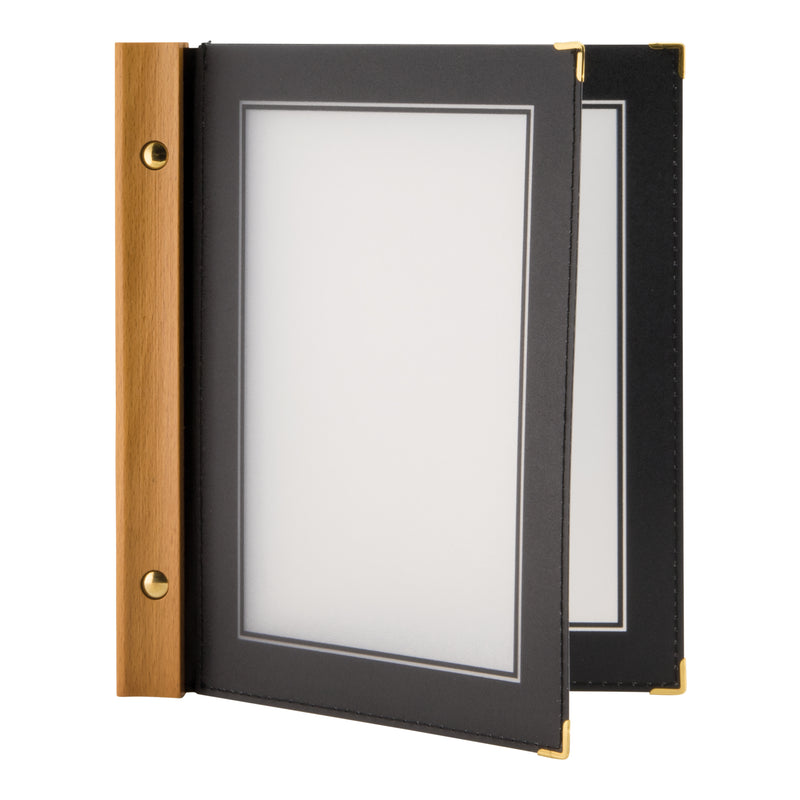 Load image into Gallery viewer, Securit Menu Holders - Wood - Black 24x20,5x2cm - Pack of 10
