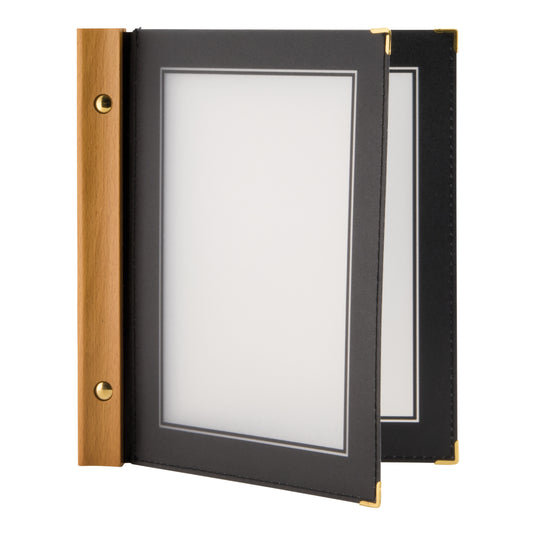 Securit Menu Holders - Wood - Black 24x20,5x2cm - Pack of 10