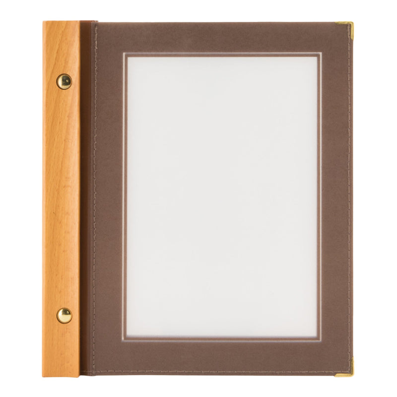 Load image into Gallery viewer, Securit Menu Set - Wood A5 Brown - 10 Menu Holders + 20 Extra Pouches
