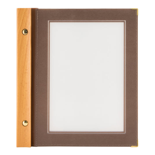 Securit Menu Set - Wood A5 Brown - 10 Menu Holders + 20 Extra Pouches
