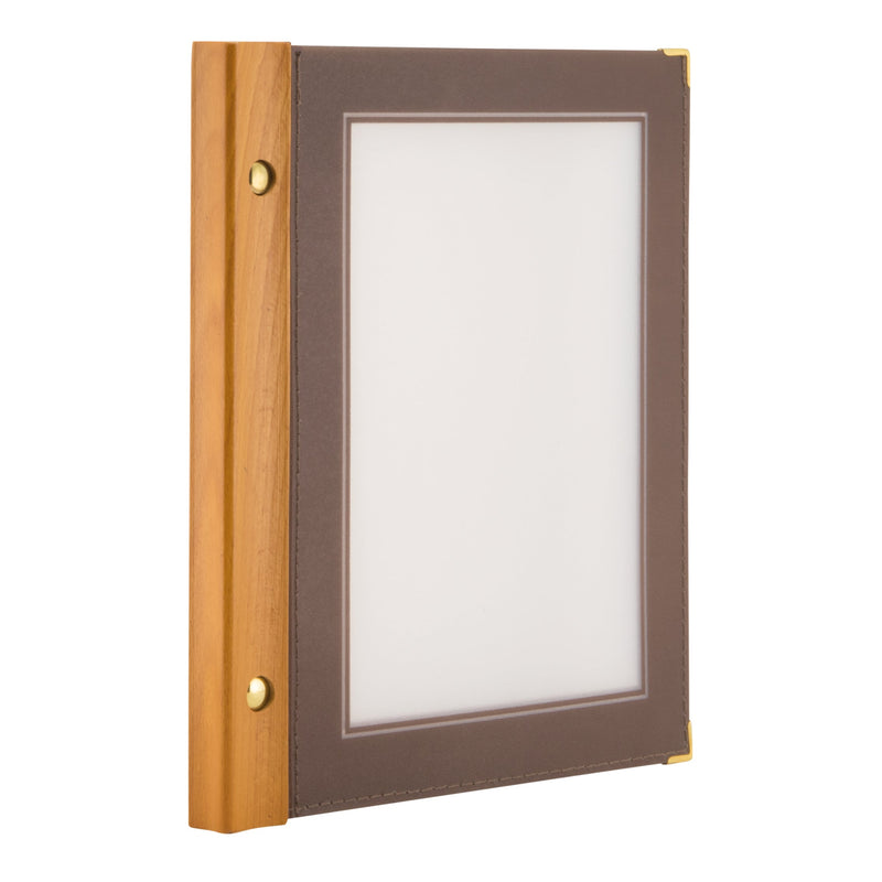 Load image into Gallery viewer, Securit Menu Set - Wood A5 Brown - 10 Menu Holders + 20 Extra Pouches
