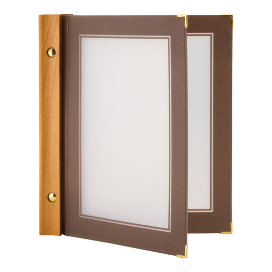 Securit Menu Holders - Wood - Brown 24x20,5x2cm - Pack of 10