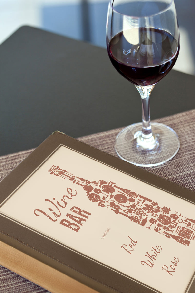 Load image into Gallery viewer, Securit Menu Holders - Wood - Brown 24x20,5x2cm - Pack of 10 - in use

