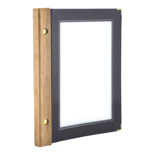 Securit Menu Holders - Wood - Blue 24x20,5x2cm - Pack of 10