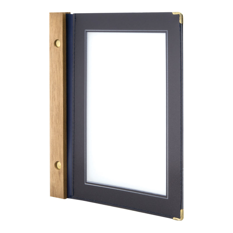 Load image into Gallery viewer, Securit Menu Set - Wood A5 Blue - 10 Menu Holders + 20 Extra Pouches
