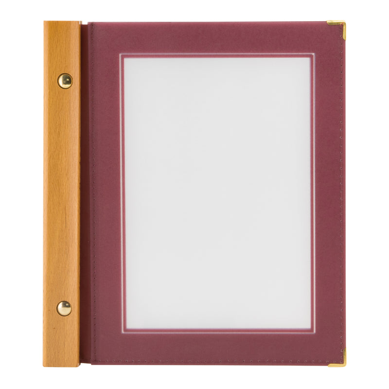Load image into Gallery viewer, Securit Menu Holders - Wood - Wine Red 24x20,5x2cm - Pack of 10
