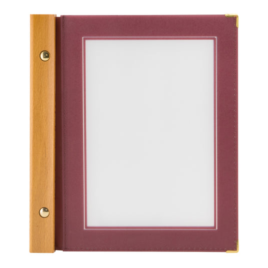 Securit Menu Holders - Wood - Wine Red 24x20,5x2cm - Pack of 10