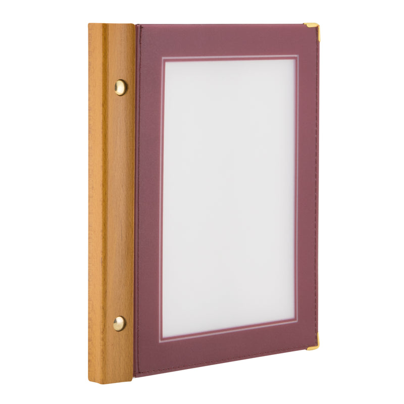 Load image into Gallery viewer, Securit Menu Holders - Wood - Wine Red 24x20,5x2cm - Pack of 10
