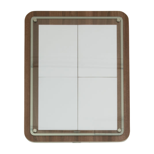 Securit Information Displays - Glass Star - Walnut 74,4x57x3cm
