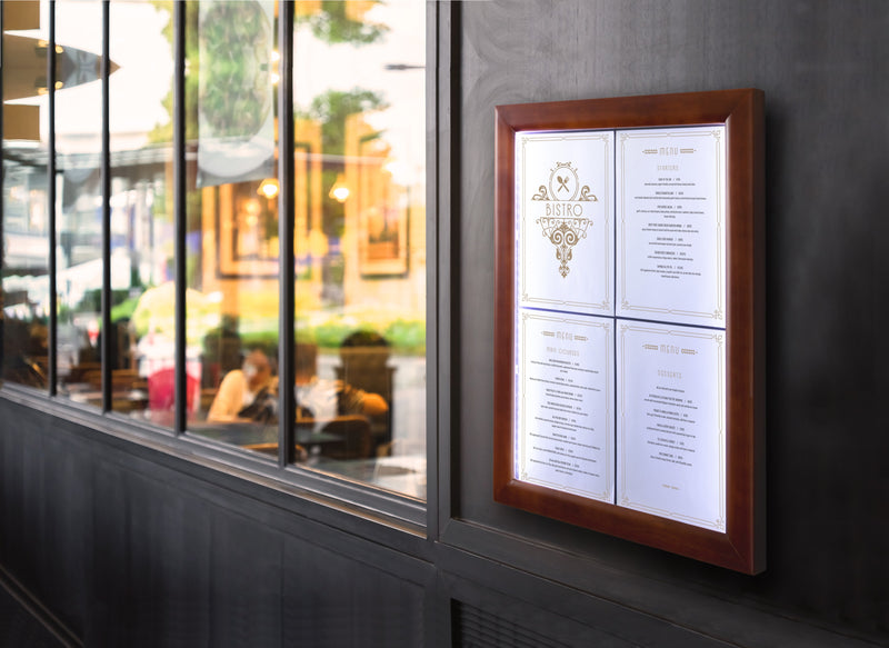 Load image into Gallery viewer, Securit Information Displays - Classic - Dark Brown 69,7x53x6,4cm - in use
