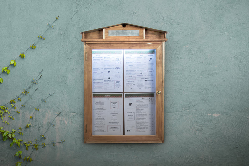 Load image into Gallery viewer, Securit Information Displays - Rustic - Wood 81,5x57,5x7,5cm - in use
