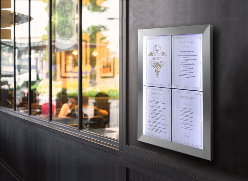 Load image into Gallery viewer, Securit Information Displays - Classic - Stainless Steel 66,7x50,5x5cm - in use
