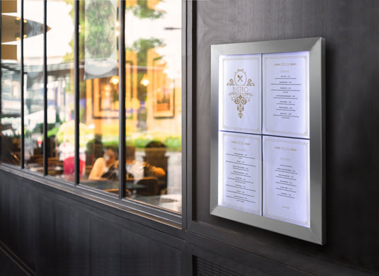 Securit Information Displays - Classic - Stainless Steel 66,7x50,5x5cm - in use